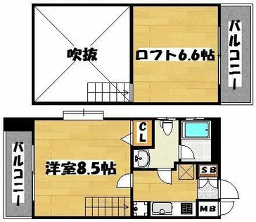 ピュアドーム博多21【10階】の間取り