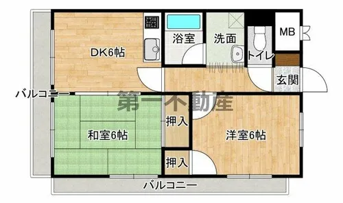 ウエストヒルズ【2階】の間取り