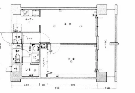 ピュアドーム井尻【5階】の間取り
