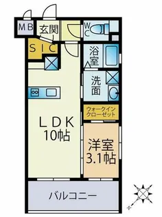 福岡県福岡市博多区博多駅南4丁目【マンション】の間取り
