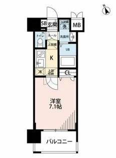 サヴォイ スタジオ スイーツ【6階】の間取り