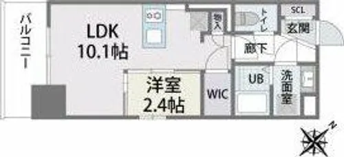 福岡県福岡市博多区博多駅南2丁目【マンション】の間取り