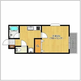 イーストラインコート多の津【3階】の間取り