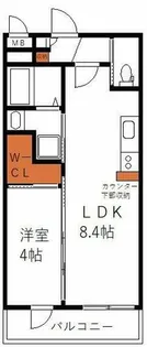 アンシャルム大濠プレミア【7階】の間取り