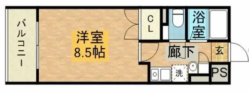 福岡県福岡市中央区荒戸1丁目【マンション】の間取り