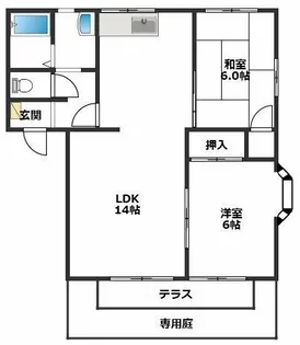 イージストパレス【1階】の間取り