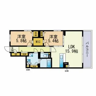 福岡県福岡市中央区平尾浄水町【マンション】の間取り