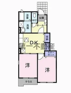 グレイシャス ハイム B棟【B102号室】の間取り