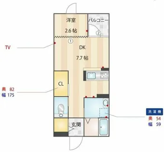 ル・レーヴ福大前Ⅱ【3階】の間取り