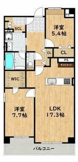 グランデ東雲【4階】の間取り