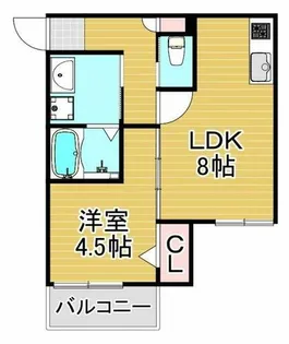福岡県福岡市東区香椎駅前3丁目【アパート】の間取り