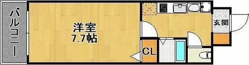 福岡県福岡市早良区室見1丁目【マンション】の間取り