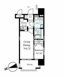 グランフォーレプライム箱崎【7階】の間取り