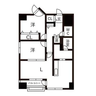 ライオンズマンション中島公園通【3階】の間取り