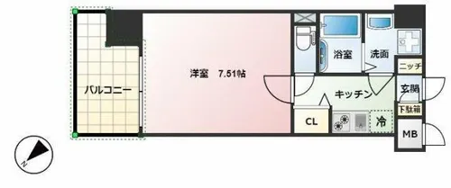 サヴォイ ヴァンヴェール【4階】の間取り