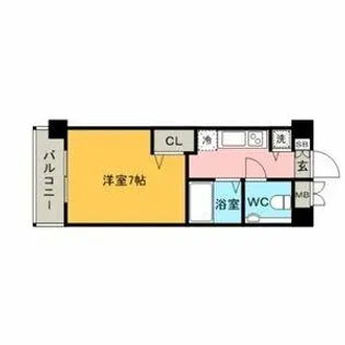 福岡県福岡市中央区荒戸2丁目【マンション】の間取り