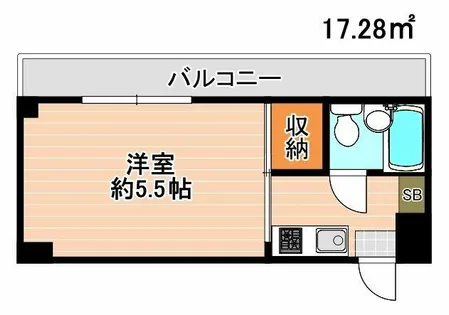福岡県福岡市早良区百道1丁目【マンション】の間取り