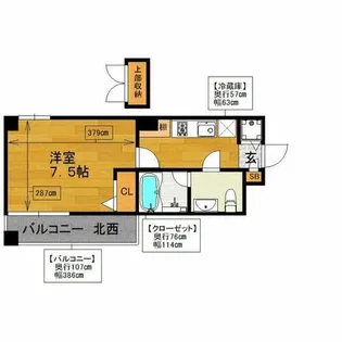 福岡県福岡市中央区白金1丁目【マンション】の間取り
