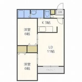 メトロガーデン【2階】の間取り