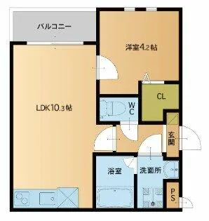 カーサマコイ博多南Ⅰ【3階】の間取り
