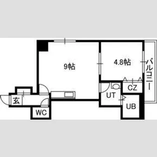 Azzurri Garden山鼻【2階】の間取り