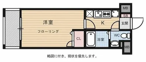 福岡県福岡市中央区六本松2丁目【マンション】の間取り