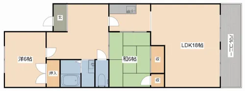 藤野ビル【4F号室】の間取り