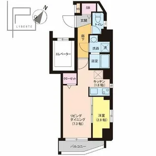 福岡県福岡市中央区白金1丁目【マンション】の間取り