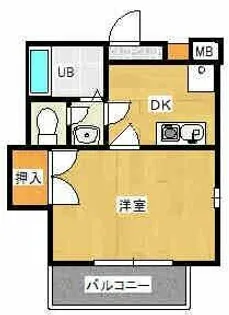 福岡県福岡市中央区今泉1丁目【マンション】の間取り
