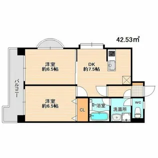 エステート・モア博多【3階】の間取り