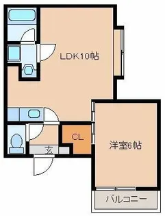 福岡県福岡市博多区東比恵3丁目【アパート】の間取り