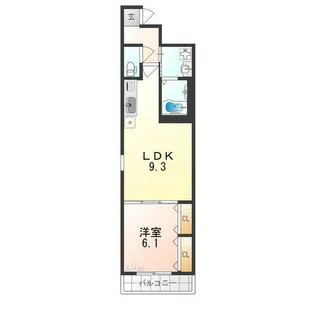フジパレス今川公園東Ⅱ番館【2階】の間取り