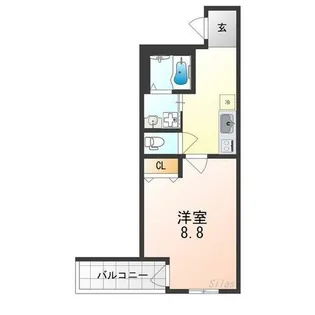 フジパレス今川公園東Ⅱ番館【2階】の間取り