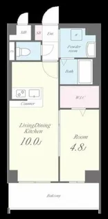 エルヴィータ箱崎【6階】の間取り