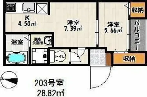 バーンメアオ パトナム【2階】の間取り