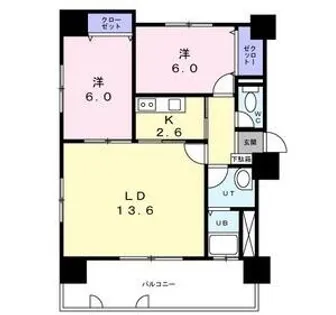 ビッグパレス南12条【4階】の間取り