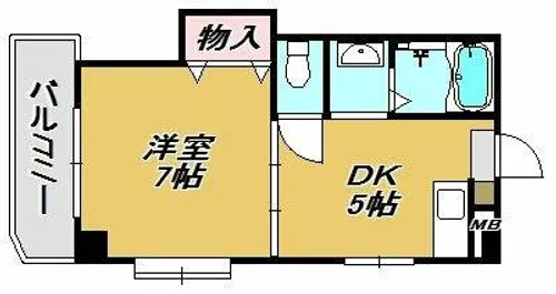 ロマネスク薬大前【2階】の間取り