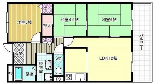 メゾン・ドゥ・ボヌール【1階】の間取り