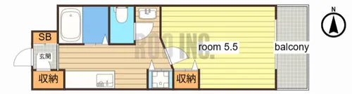 シティーヒルズⅡ【602号室】の間取り