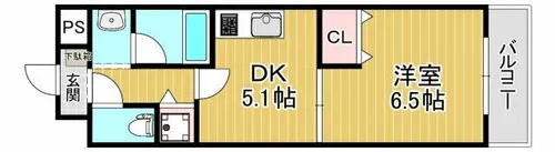 ドゥーロ北長尾【3階】の間取り