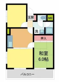 ベルメゾン香櫨園【202号室】の間取り