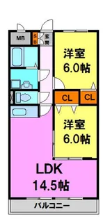 グランドゥール畦野【2階】の間取り