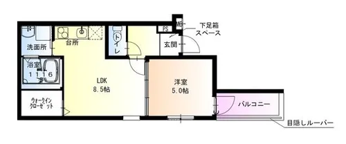 フジパレス遠里小野サウス【2階】の間取り