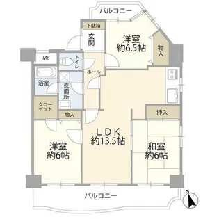 エスポア刈谷(0005932)【5階】の間取り
