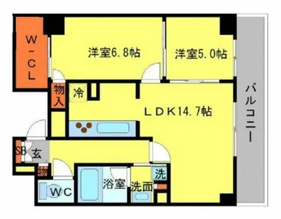 BRAVI南堀江【15階】の間取り