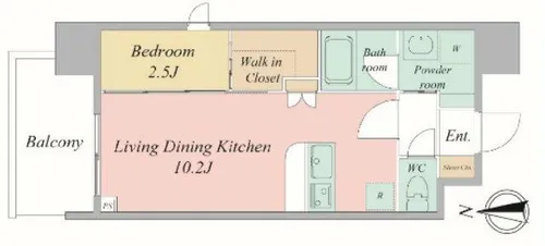 セレニテフラン谷町四丁目【7階】の間取り