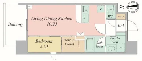 セレニテフラン谷町四丁目【8階】の間取り