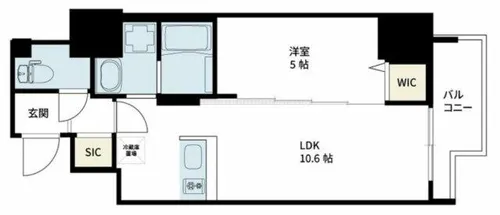 フェルザ福島【10階】の間取り