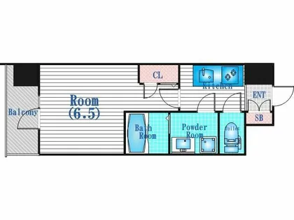 エスリードレジデンス大阪難波【9階】の間取り