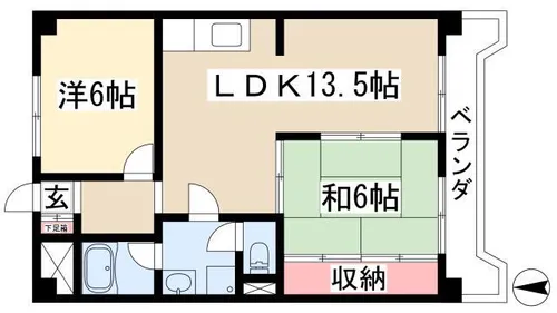 ハイツ白山【3階】の間取り